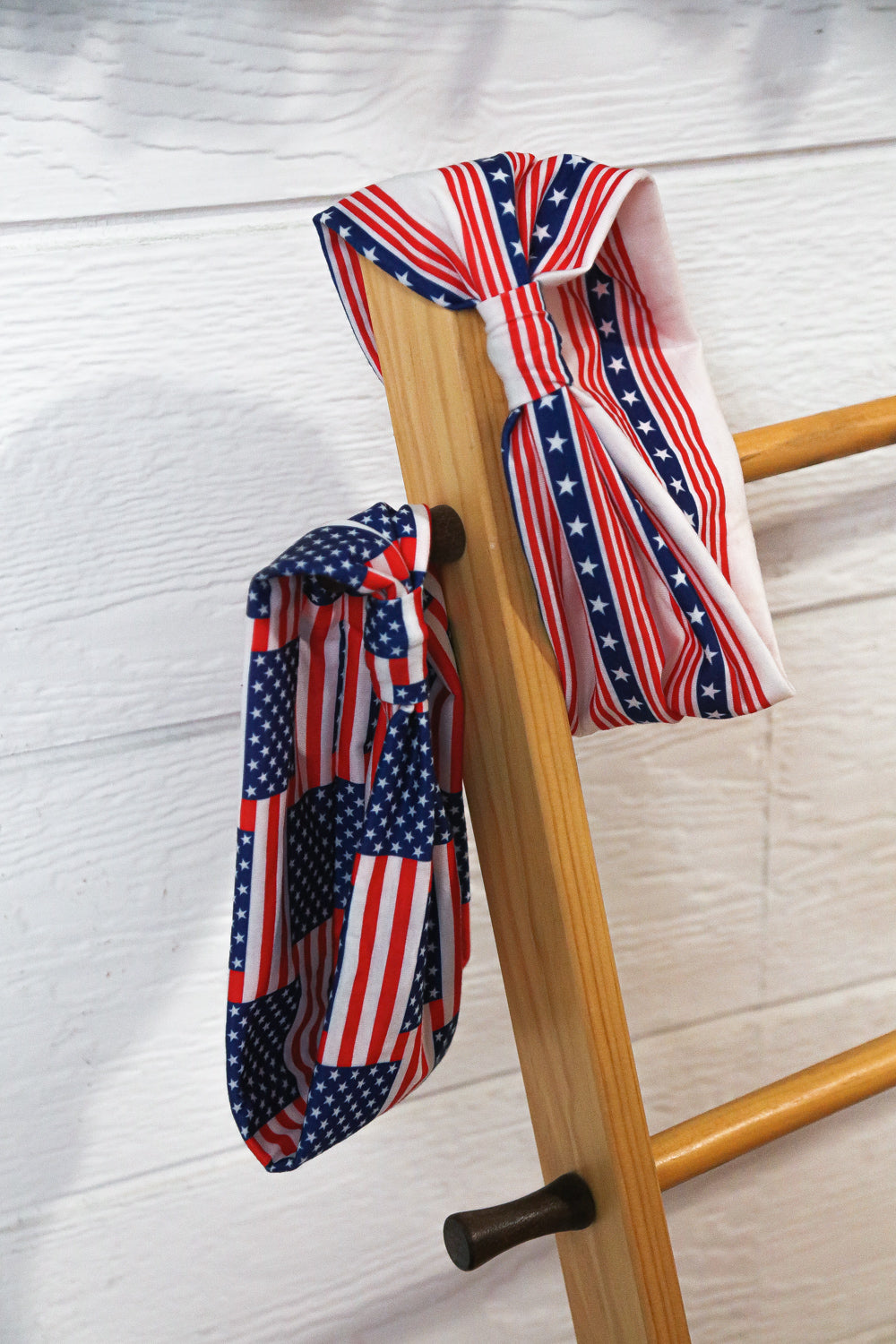 USA Flag Stretchy Knit Twist Headband