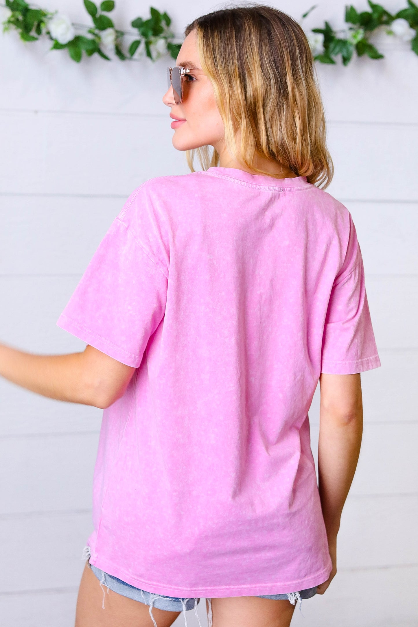 Hot Pink 'Cowboy Boots" Graphic Tee