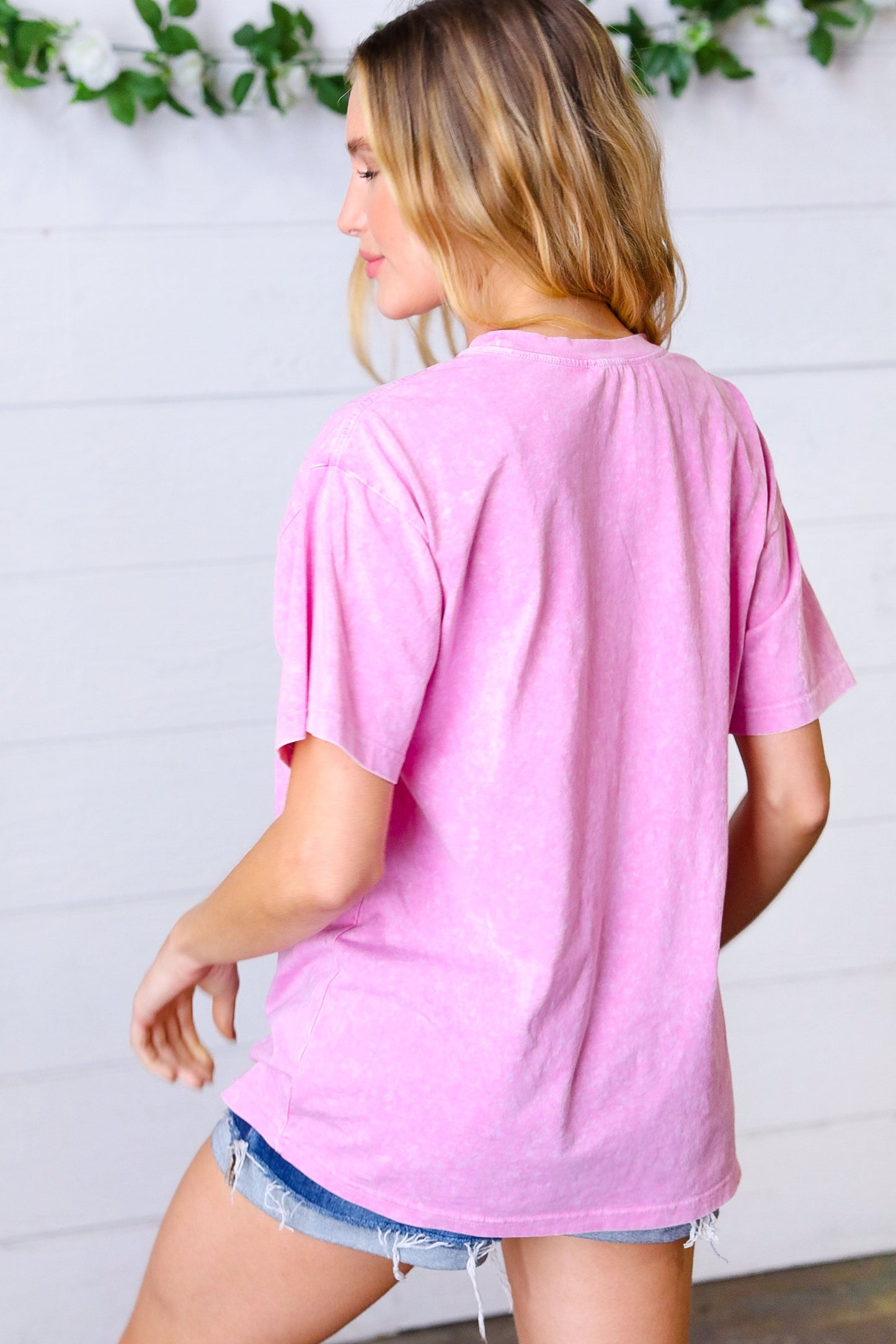 Hot Pink 'AMERICA’ Graphic Tee
