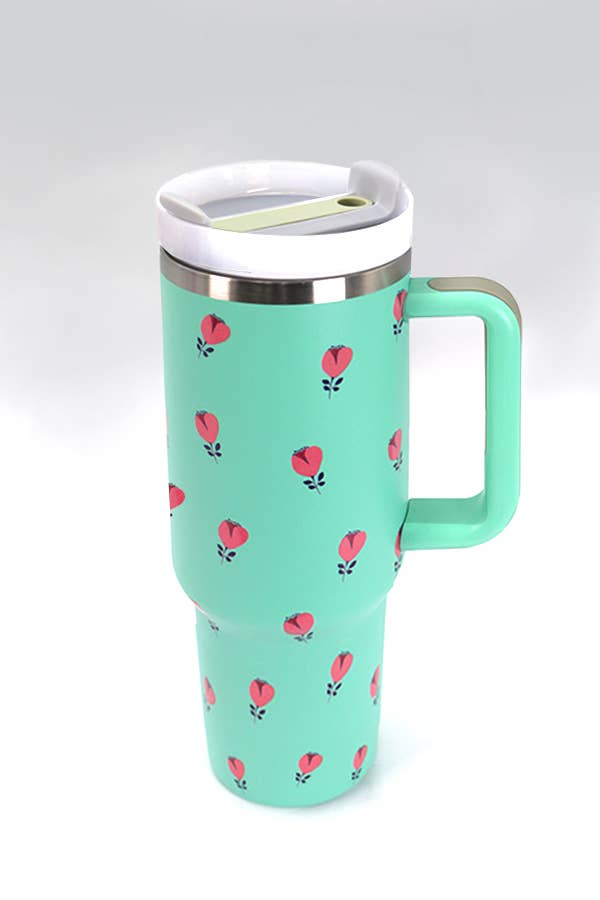 40oz STAINLESS STEEL TUMBLER FLOWER