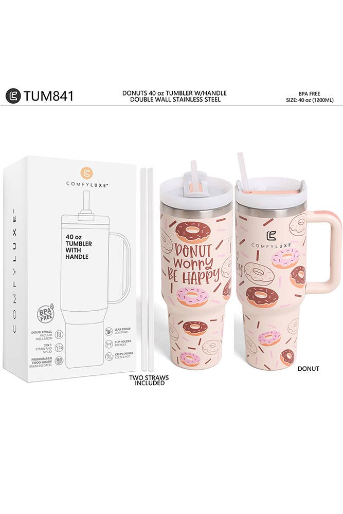 Donuts 40oz Handle Tumbler