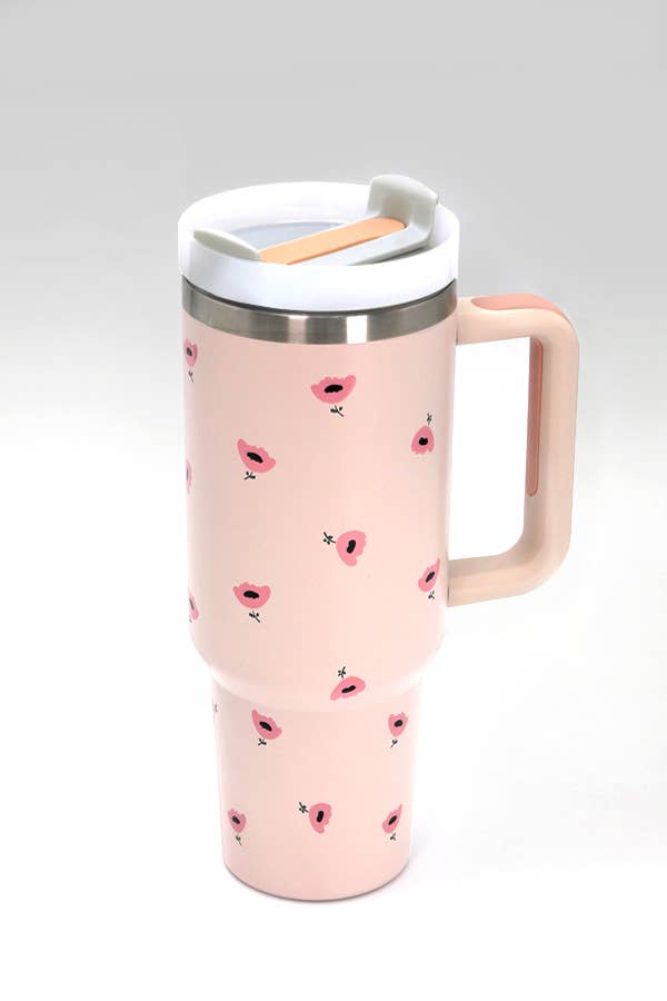 40oz STAINLESS STEEL TUMBLER FLOWER