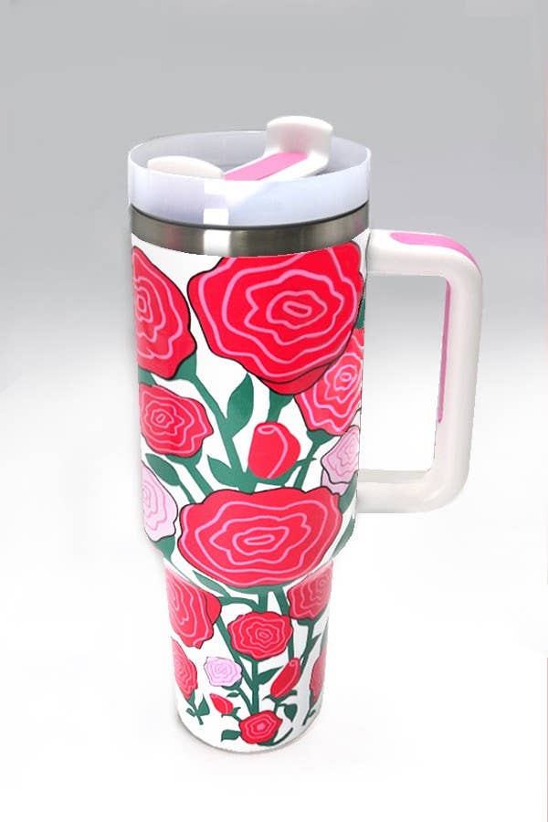 40oz STAINLESS STEEL TUMBLER FLOWER