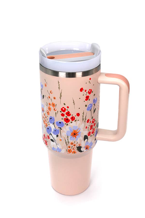 40oz STAINLESS STEEL TUMBLER FLOWER