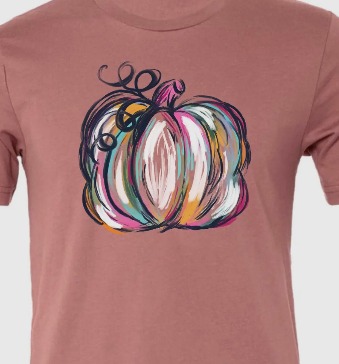 Watercolor Pumpkin Long Sleeve Tee