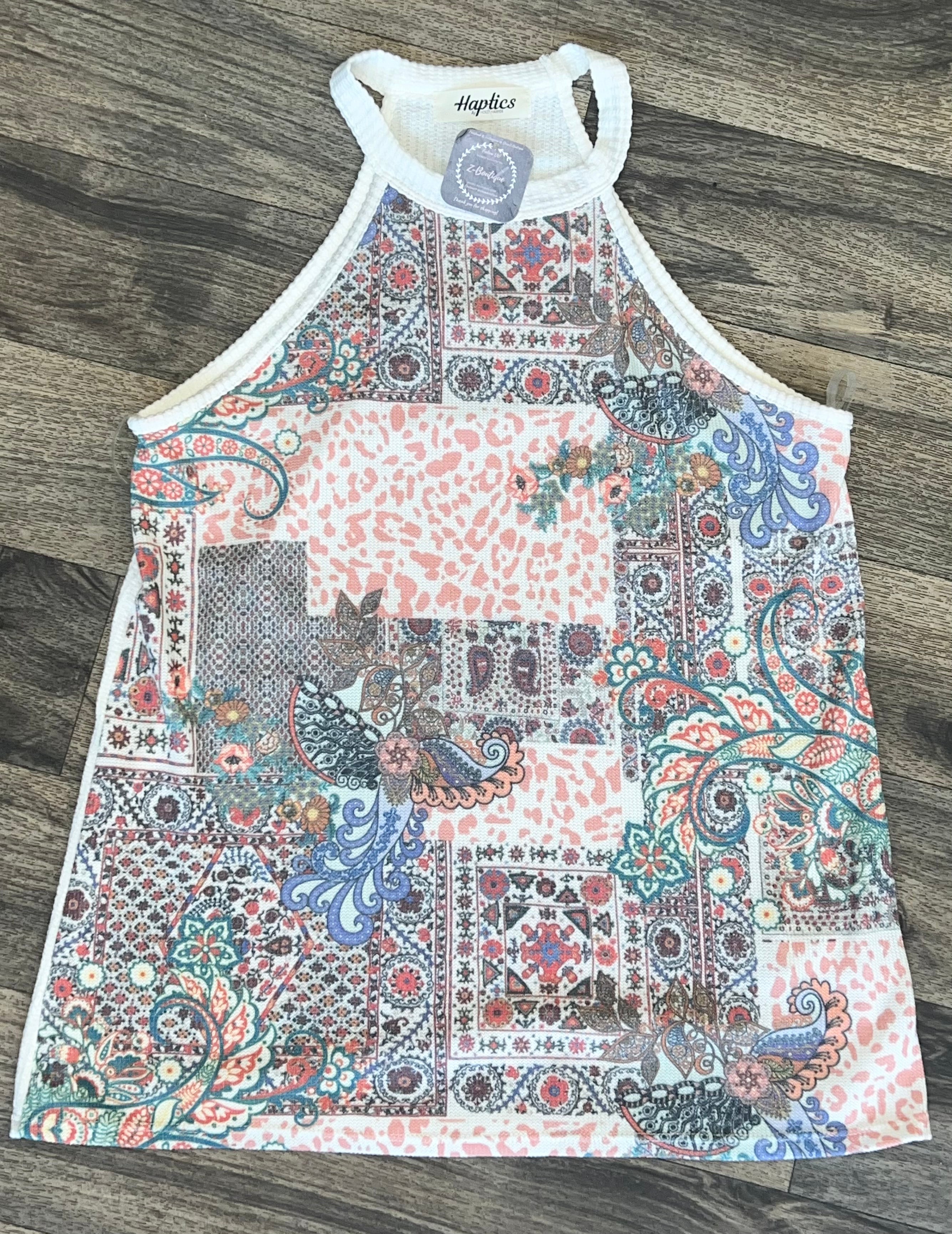 White Floral High Neck Tank – ShopZ-Boutique