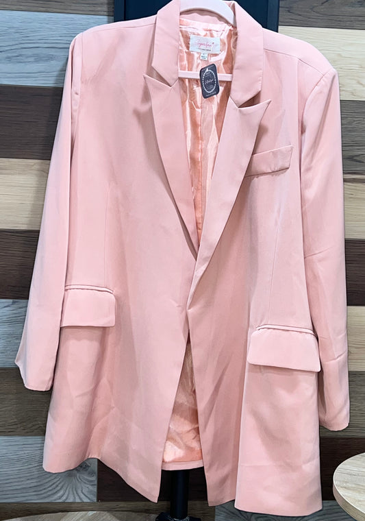 Black Lapel Collar Blazer Suit Jacket