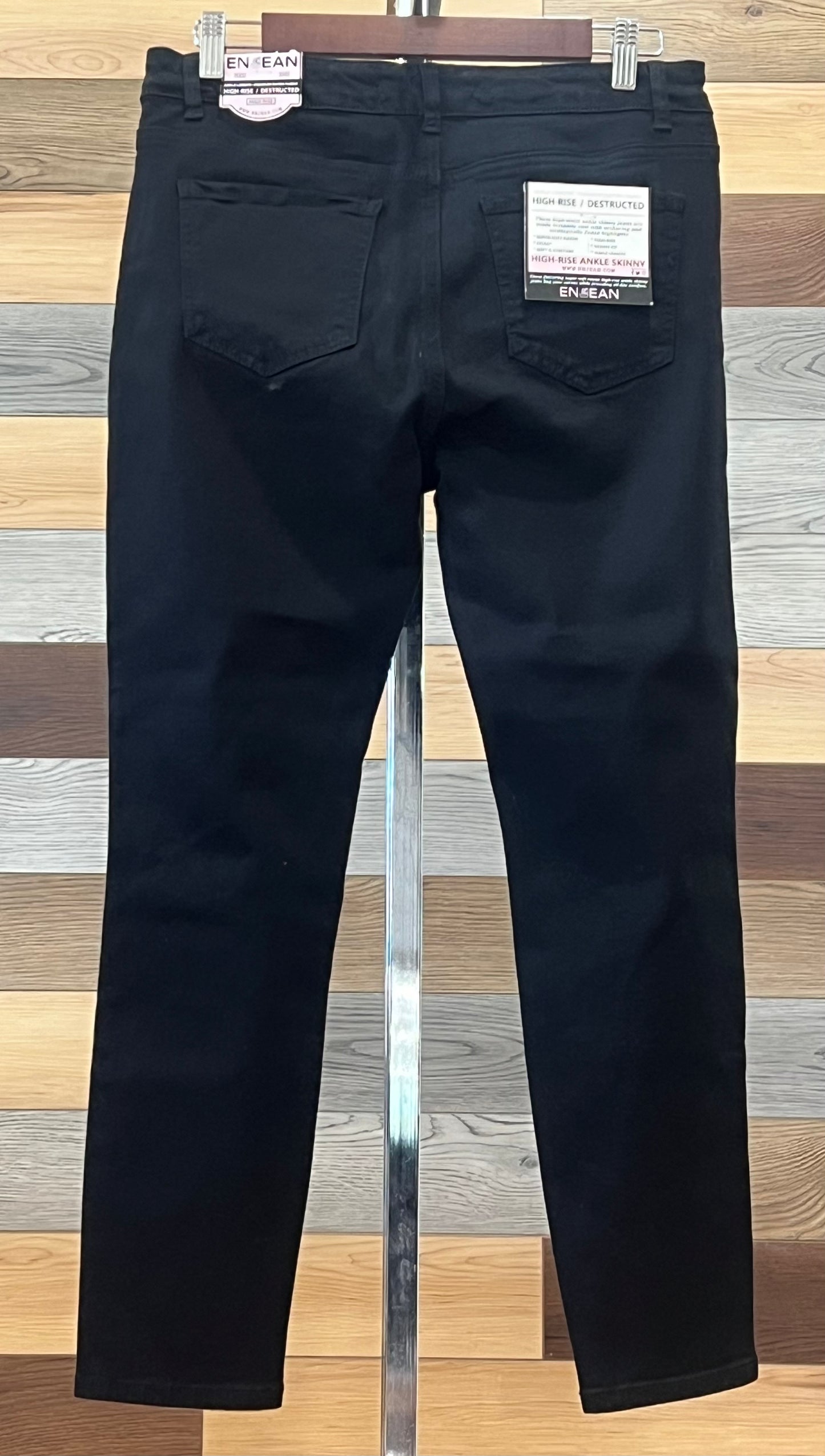Enjean Black High Rise Jeans