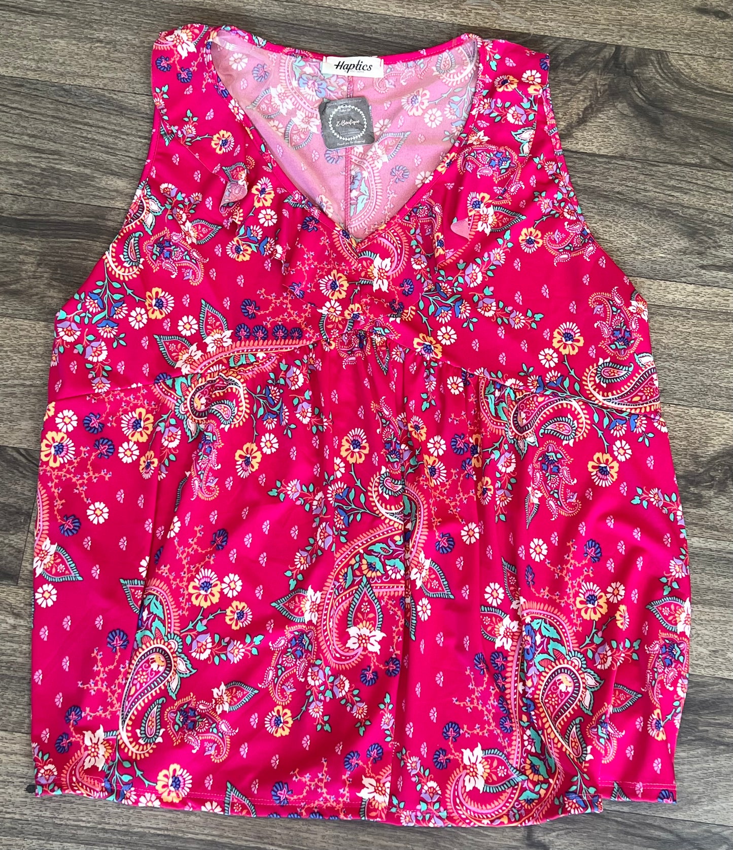 Plus Floral Sleeveless Tank