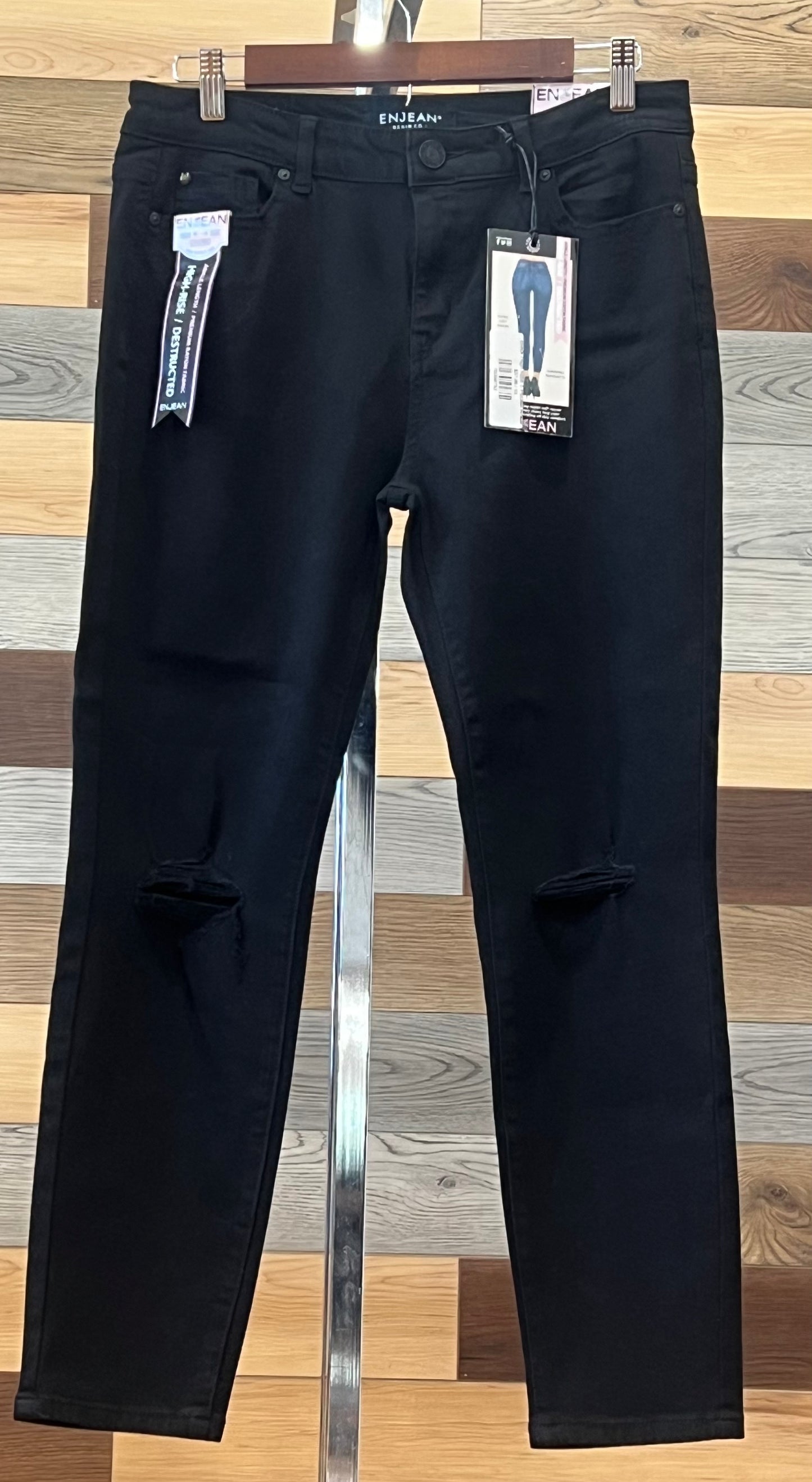 Enjean Black High Rise Jeans