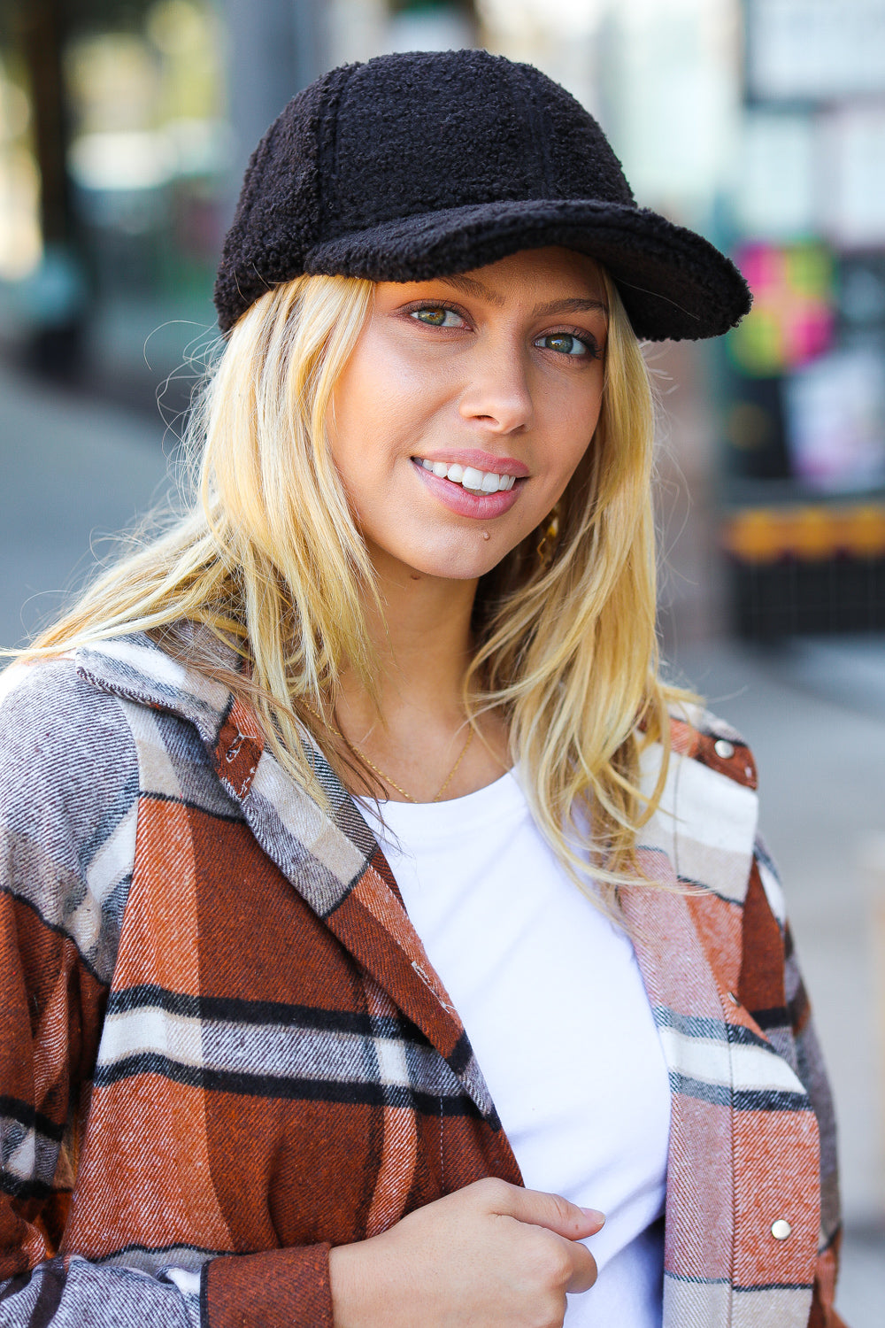 Black Sherpa Baseball Cap