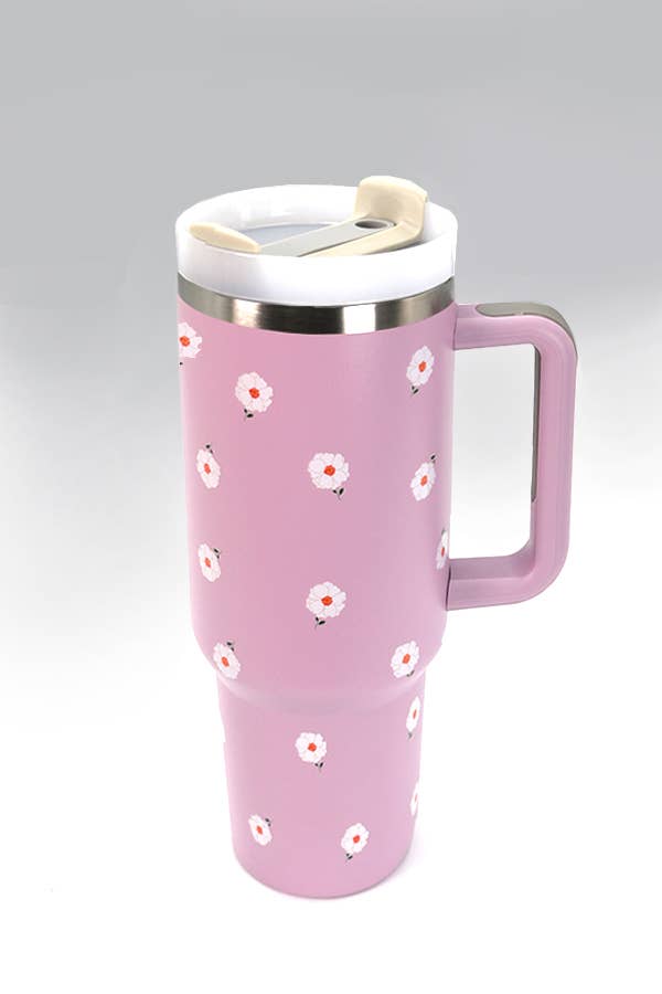 40oz STAINLESS STEEL TUMBLER FLOWER