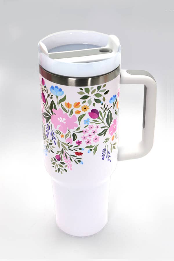 40oz STAINLESS STEEL TUMBLER FLOWER