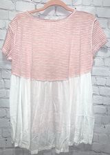 Pink Boho Flare Back Blouse