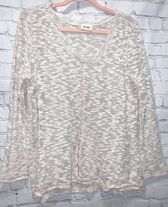 Heather Gray and White Lightweight Sweater
