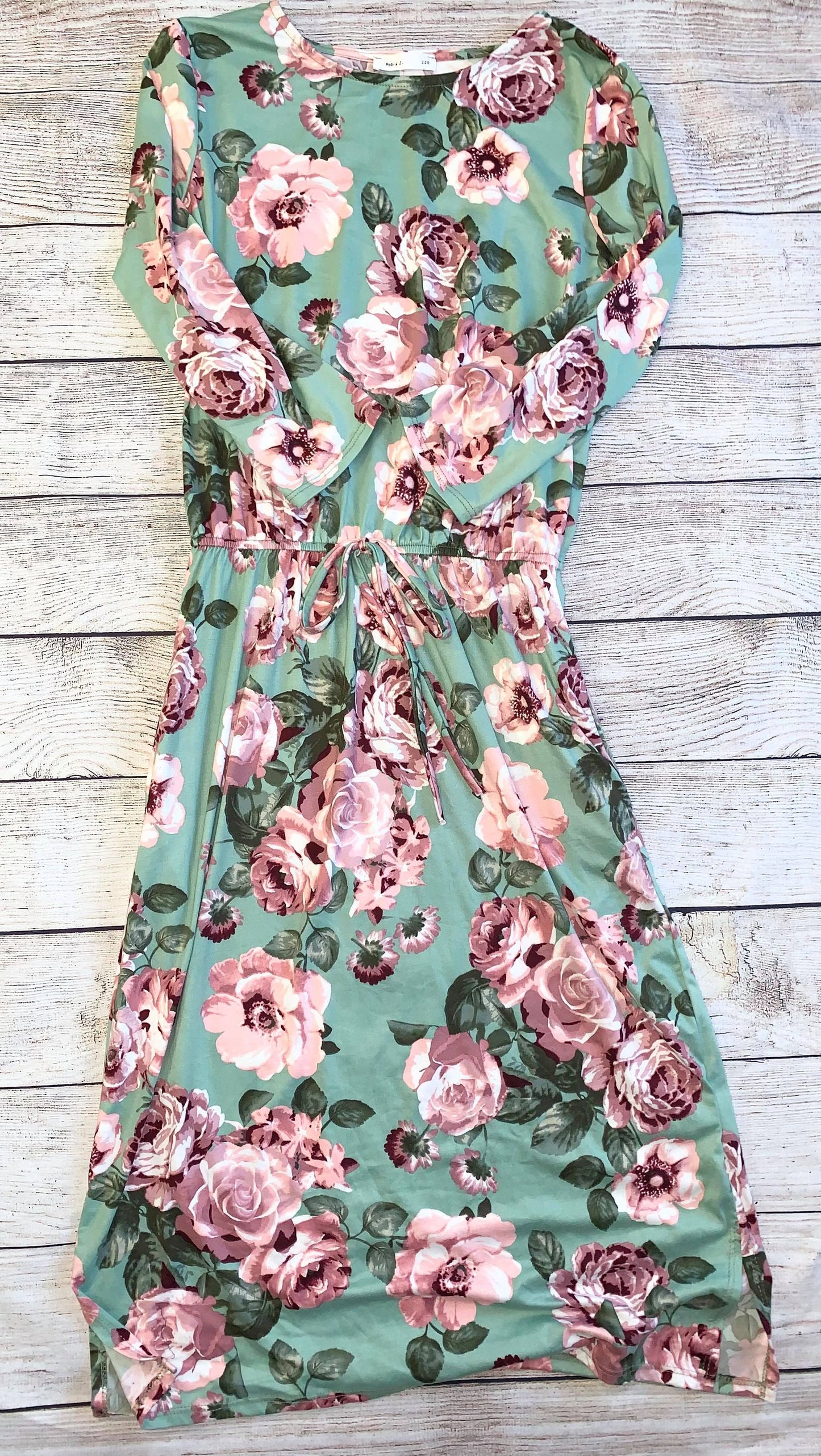 Long Sleeve Floral Midi Dress
