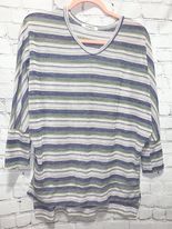 Cuff Sleeve Striped Sweater