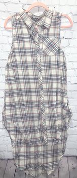 No Sleeve Button Down