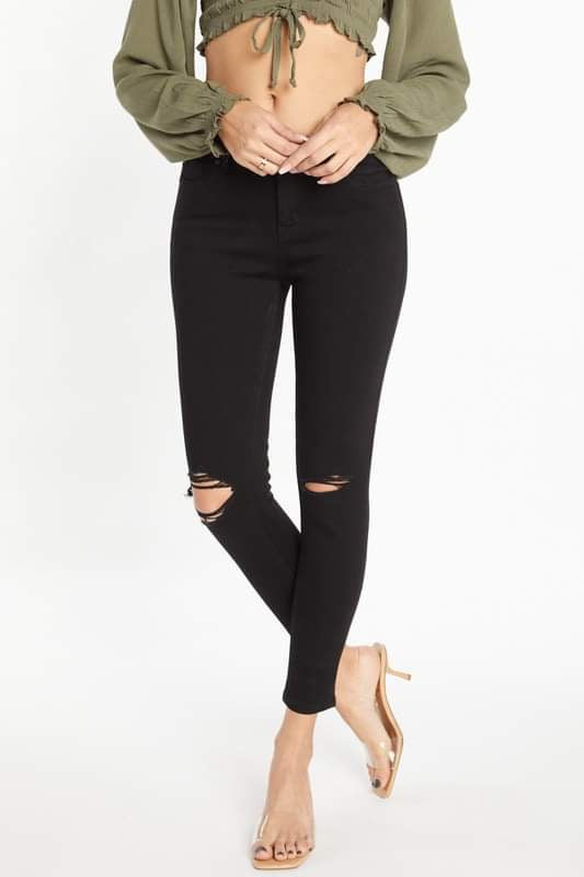 Enjean Black High Rise Jeans