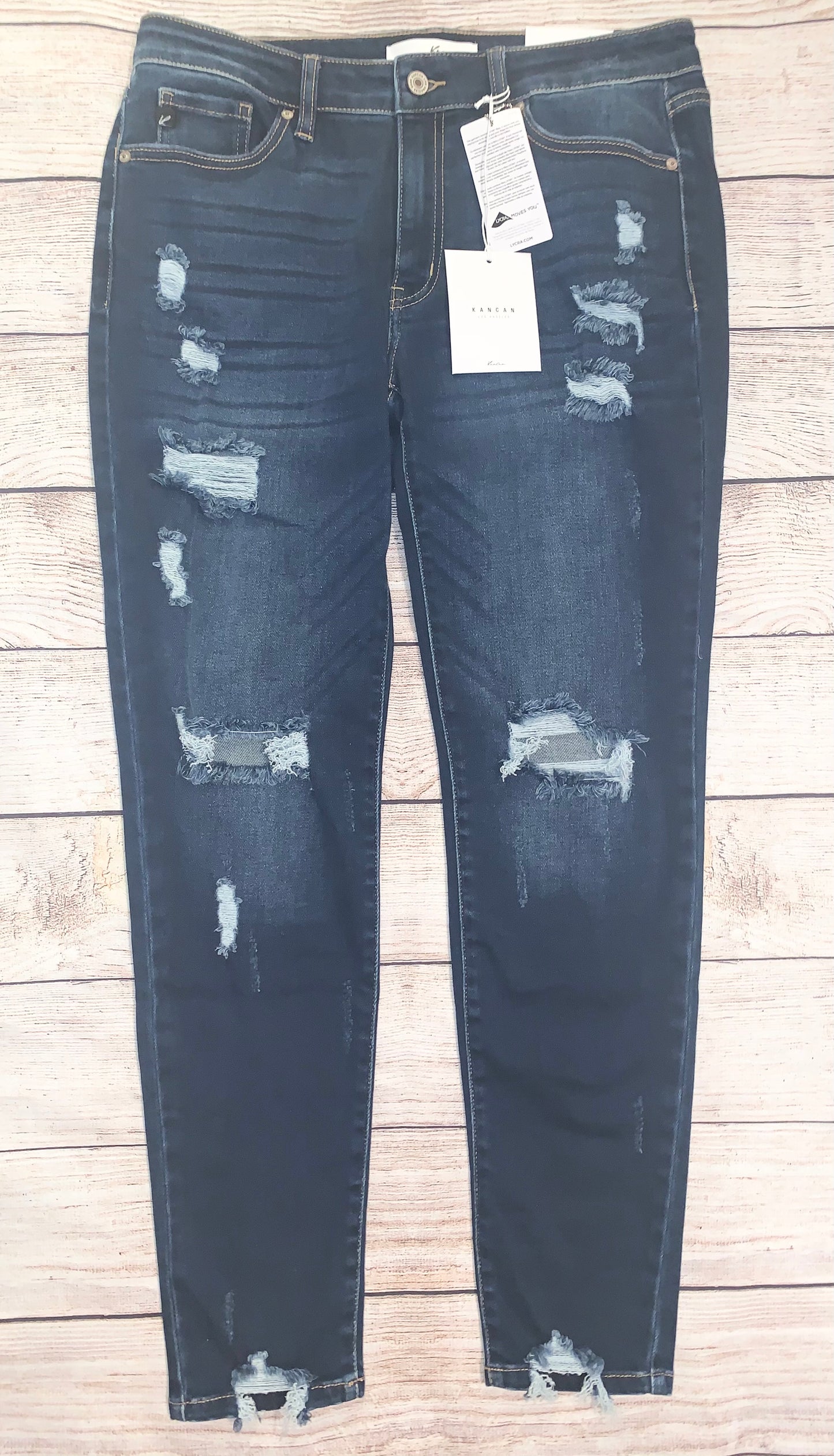 Kancan Dark Distressed Jean