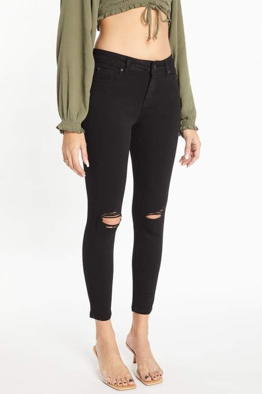Enjean Black High Rise Jeans