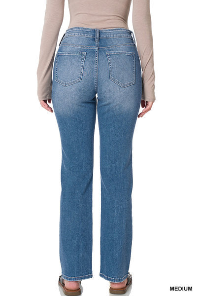 STRAIGHT LEG DENIM PANTS