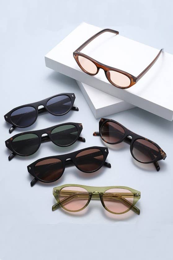 RETRO ACETATE FRAME UV400 SUNGLASSES  | 40SG830-12 Pack