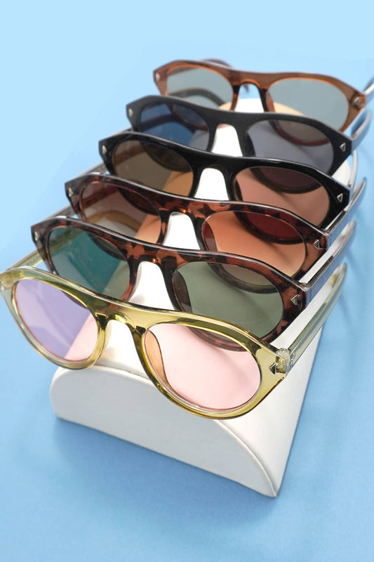 RETRO ACETATE FRAME UV400 SUNGLASSES  | 40SG830-12 Pack