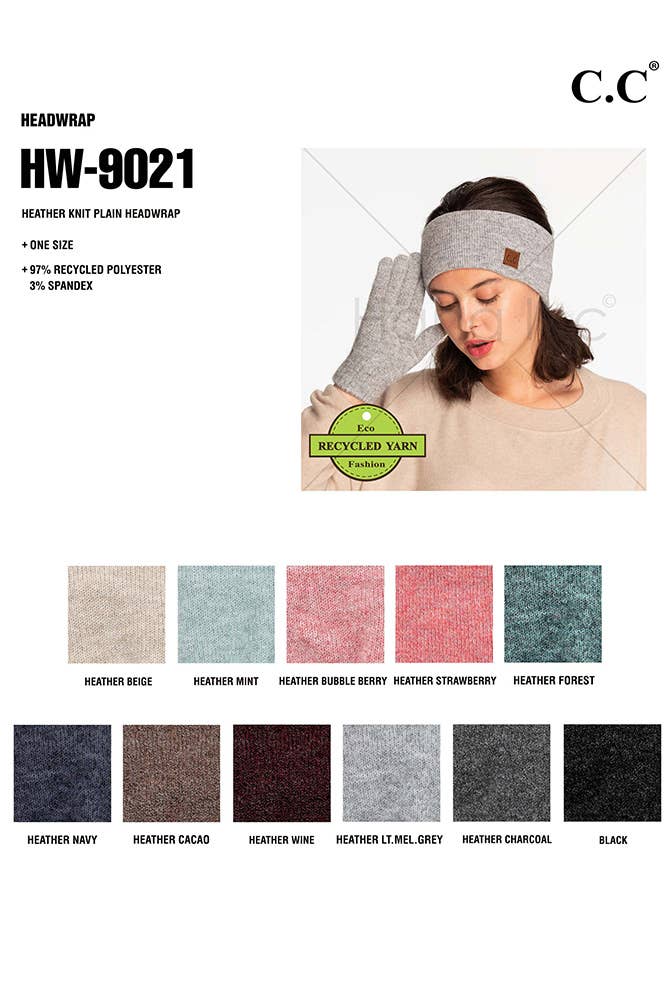 C.C Heather Knit Plain Head Wrap