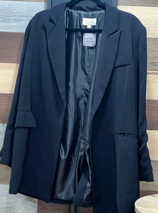 Black Lapel Collar Blazer Suit Jacket