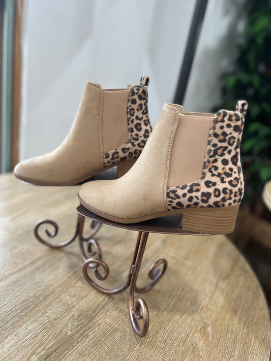 Leopard Taupe Booties