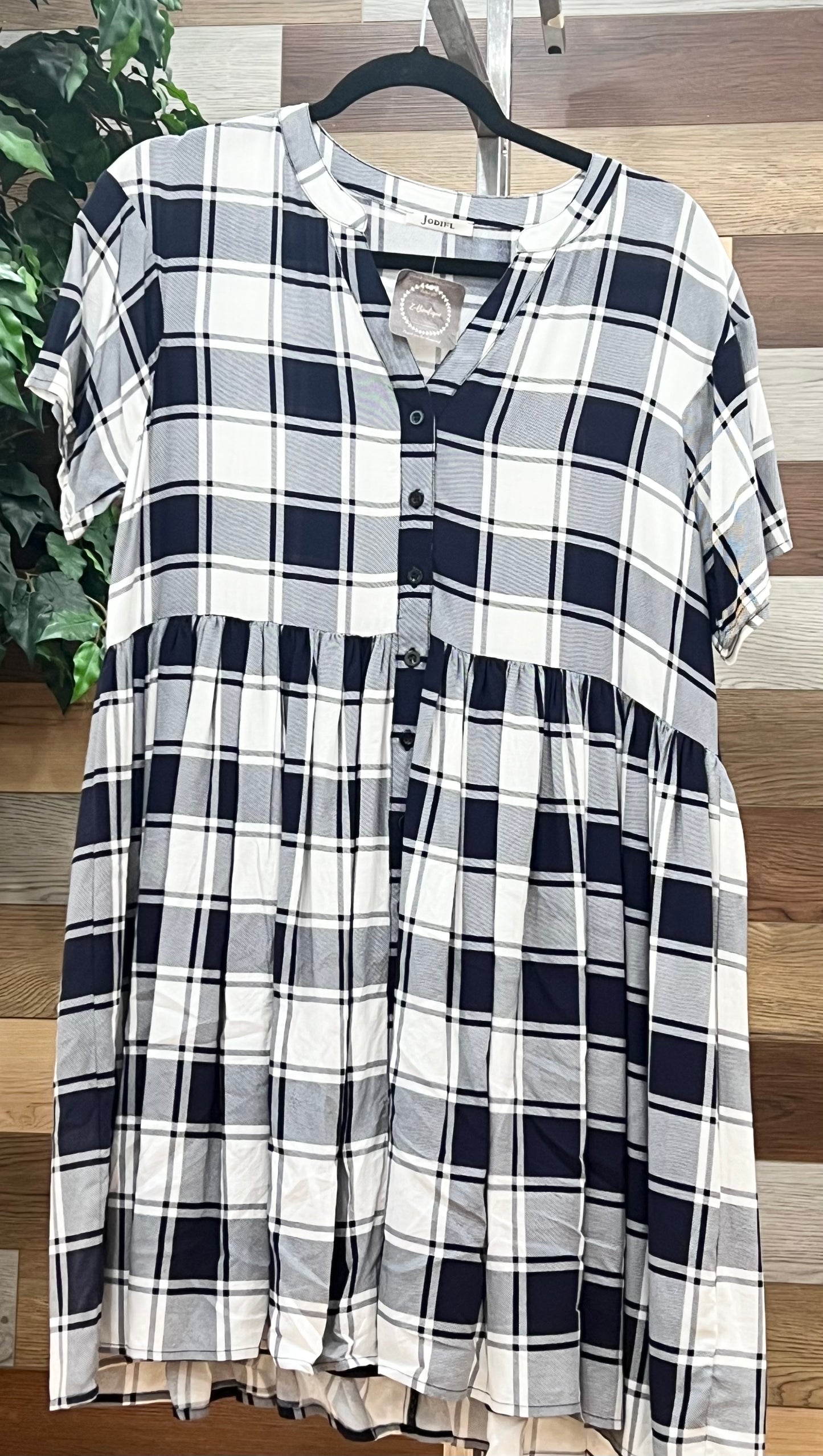 Plaid Midi Dress