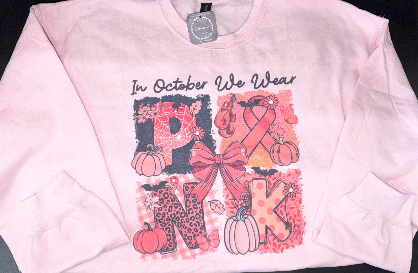 In October we wear pink Crewneck