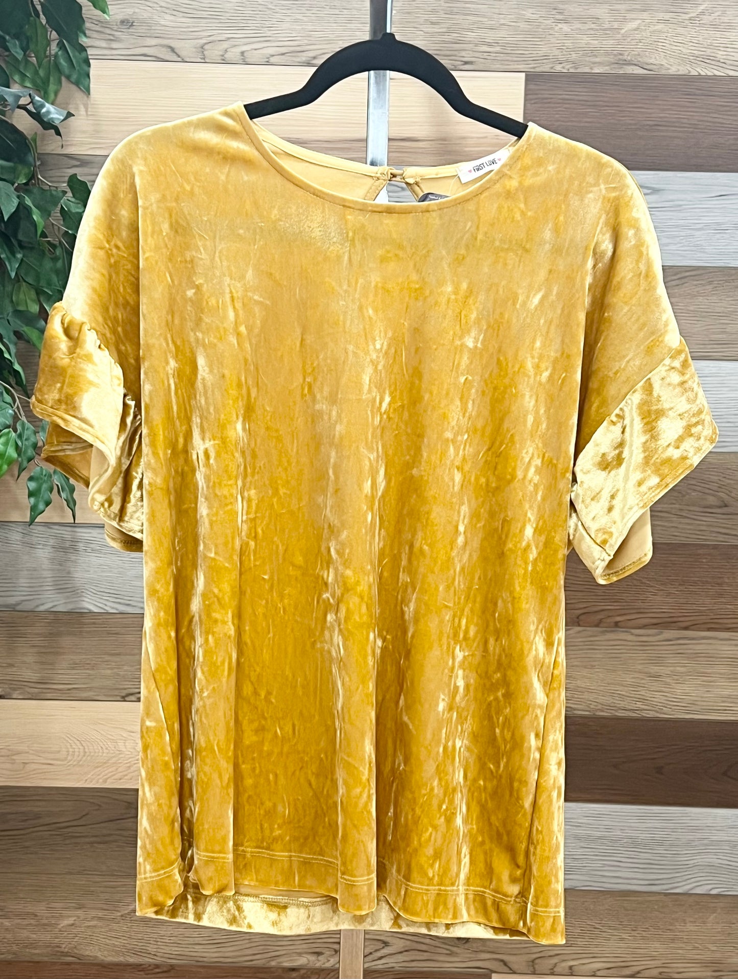 Gold Velvet Blouse