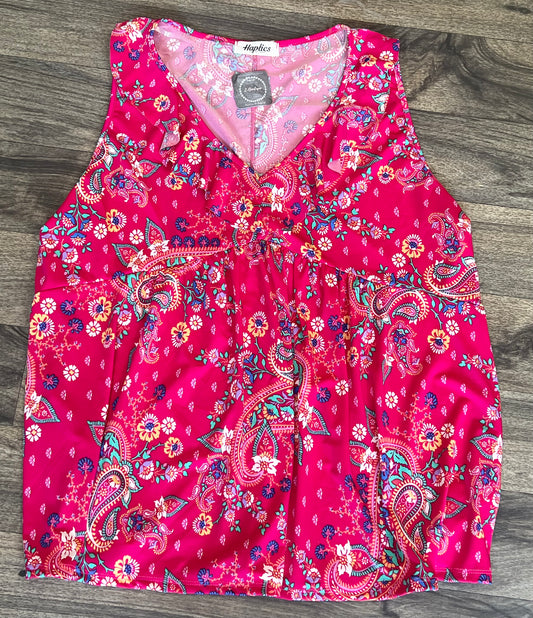 Plus Floral Sleeveless Tank