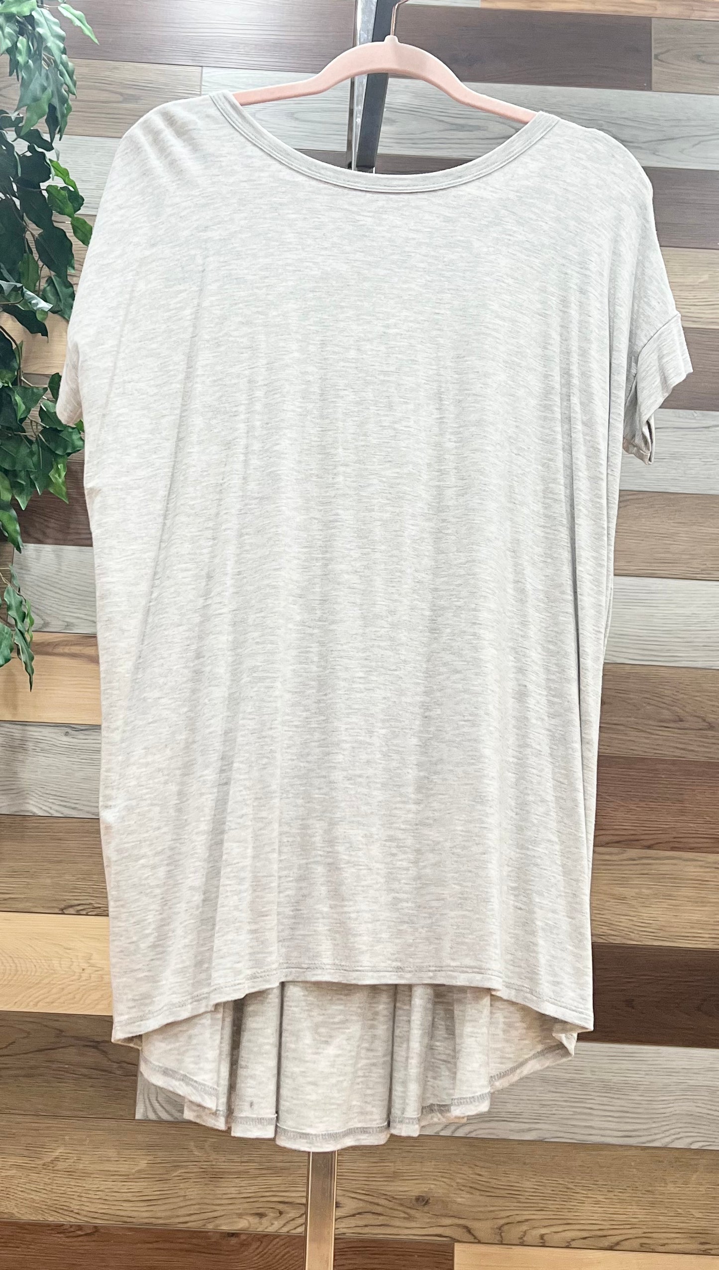 Heather Gray Back Cross Top