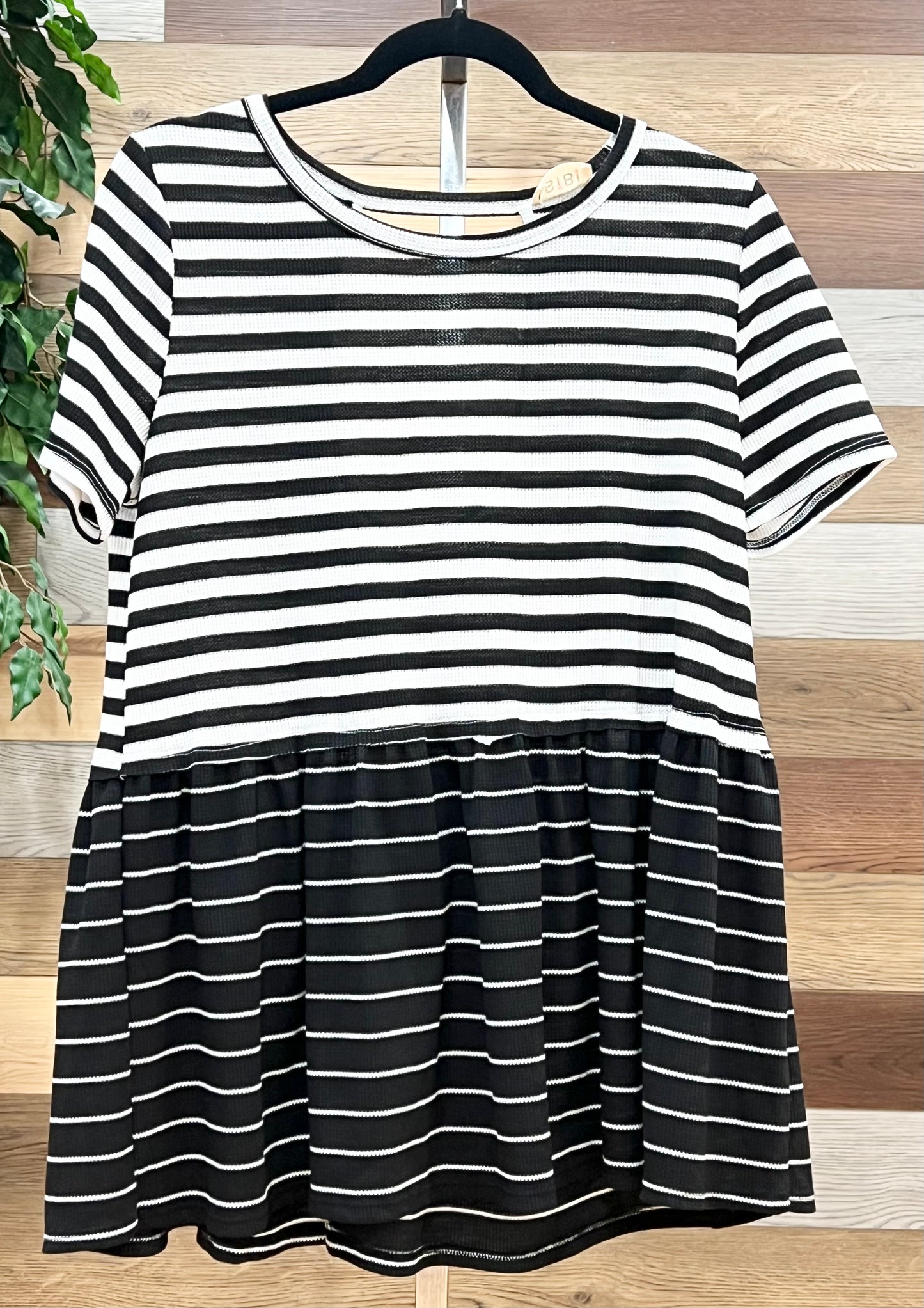 Black and White Babydoll Tee