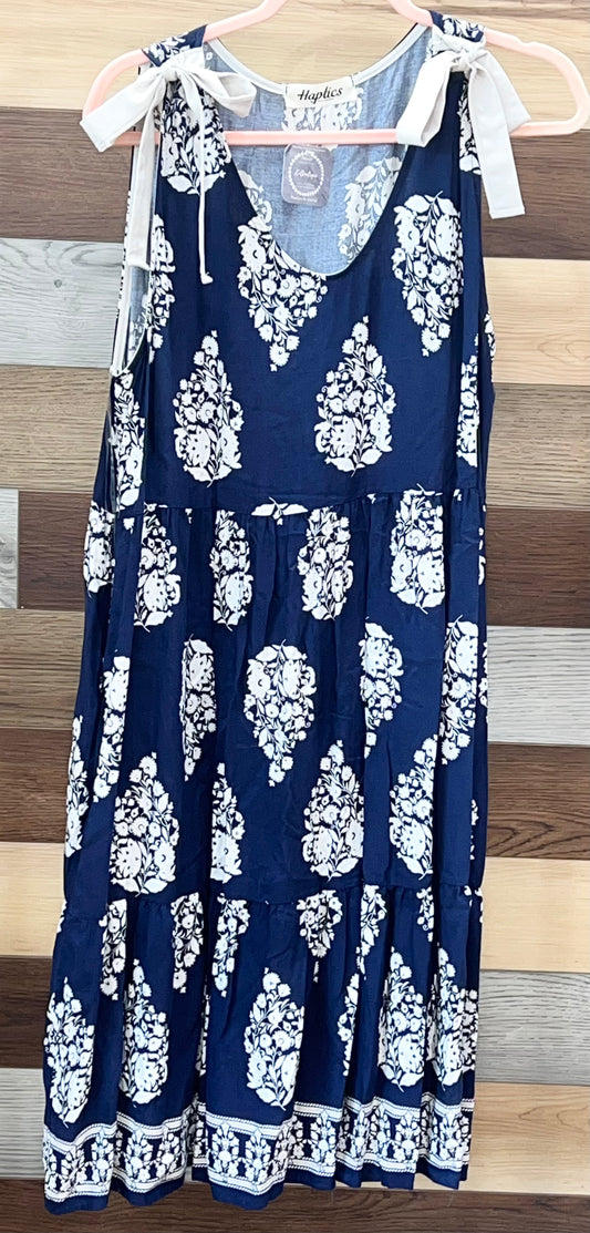 Plus Navy Midi Dress