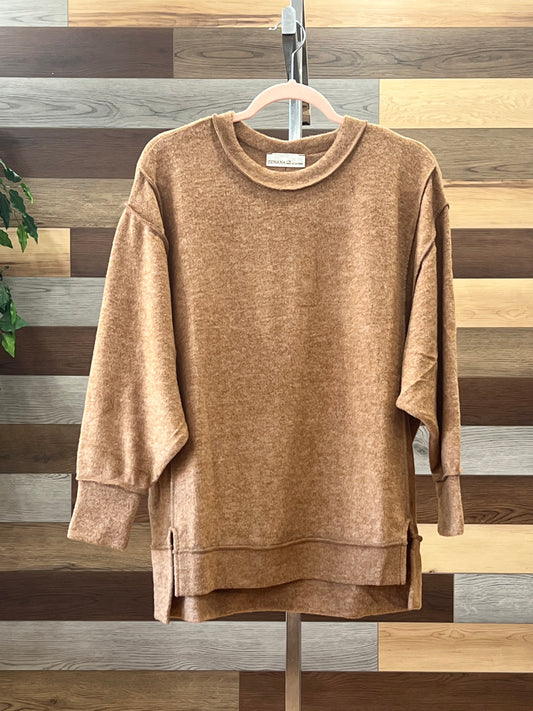 BRUSHED MELANGE HACCI OVERSIZED SWEATER