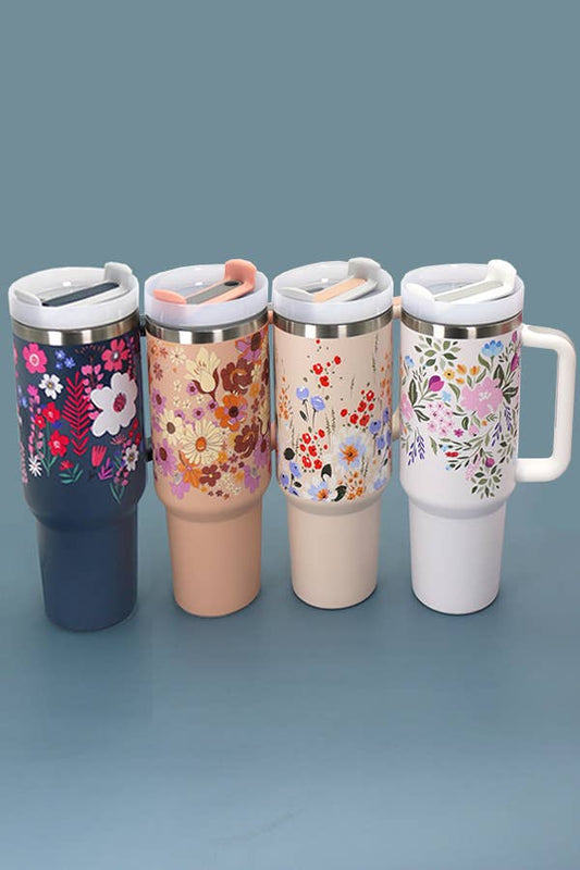 40oz STAINLESS STEEL TUMBLER FLOWER