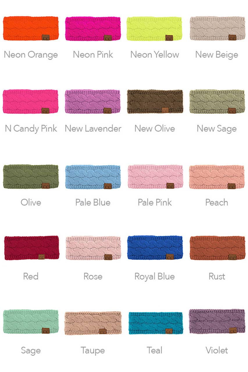 C.C Cable Knit Solid Headband