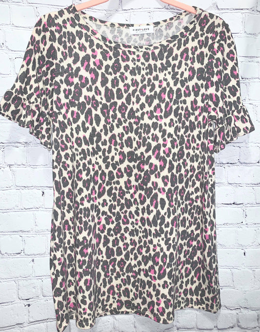 Pink Cheetah Blouse