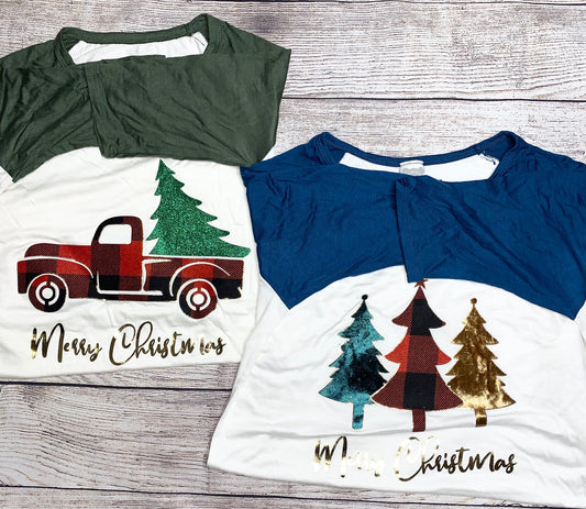 Christmas Baseball Tee