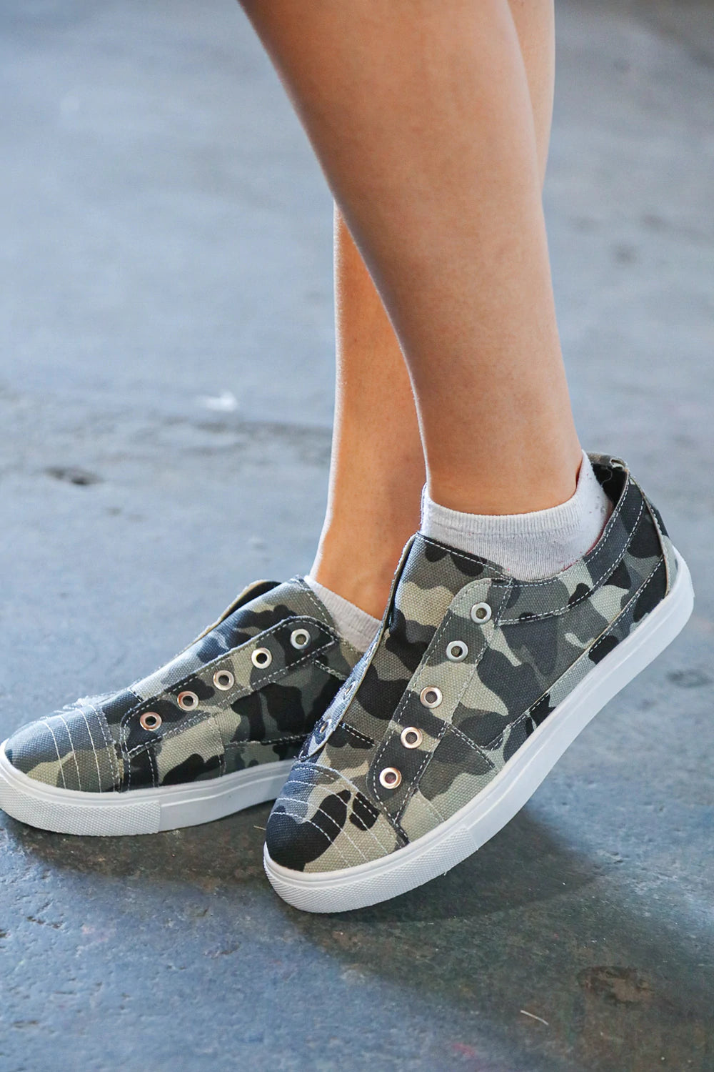 Camo Laceless Slip On