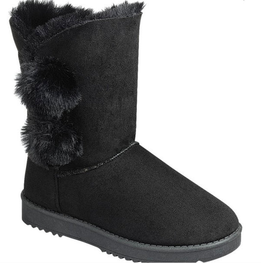 Furry Mid-Calf Snow Boot