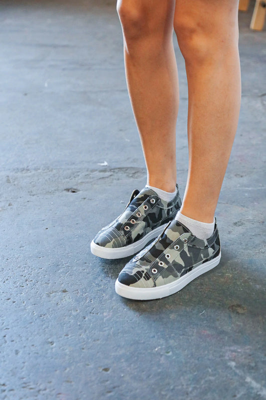 Camo Laceless Slip On