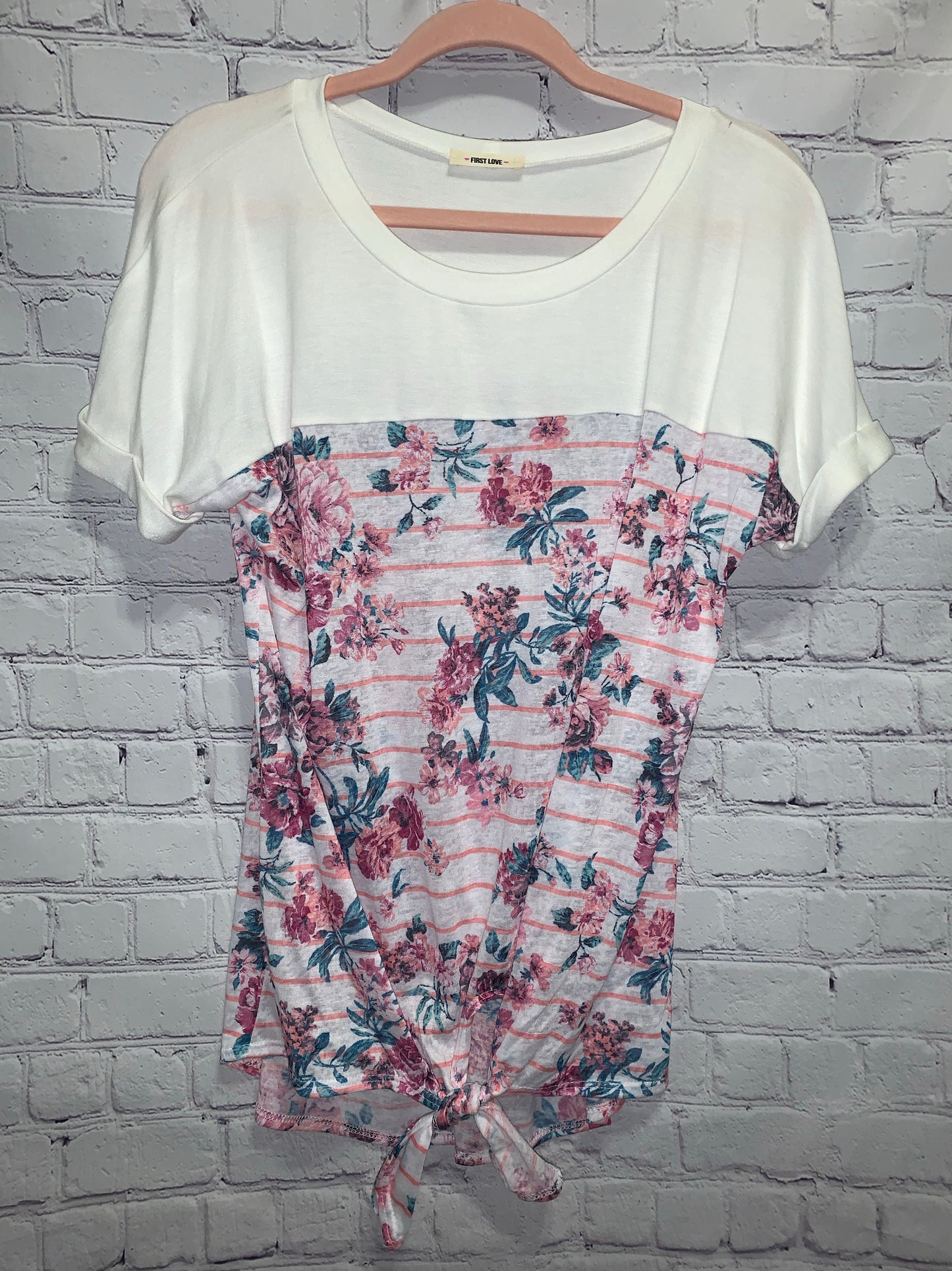 White and Floral Blouse