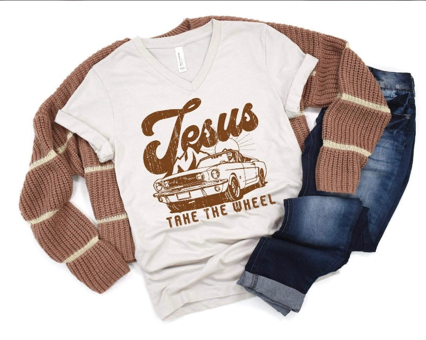 Jesus Take The Wheel Tee